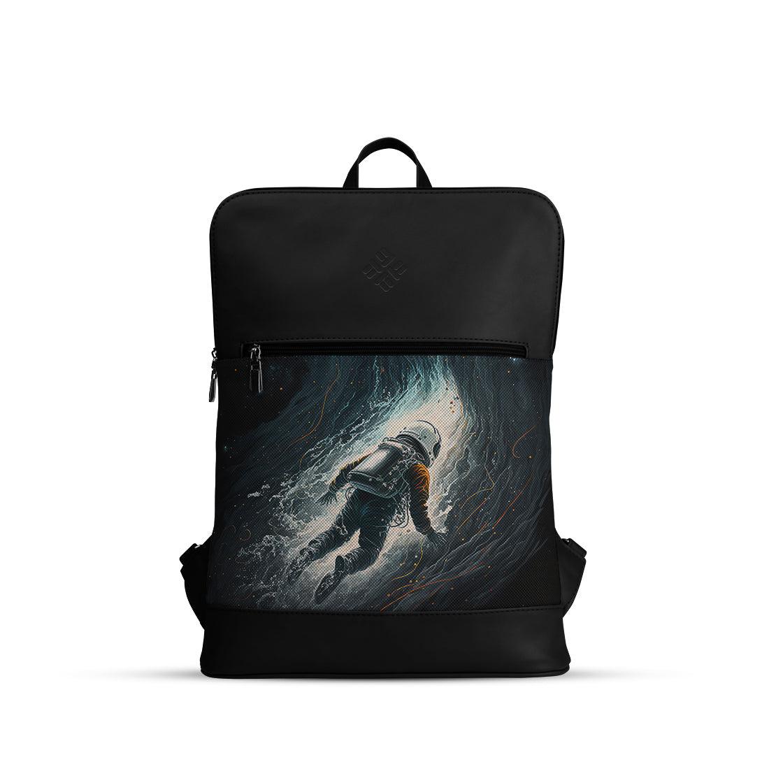 Black Orbit Laptop Backpack In The Space - CANVAEGYPT