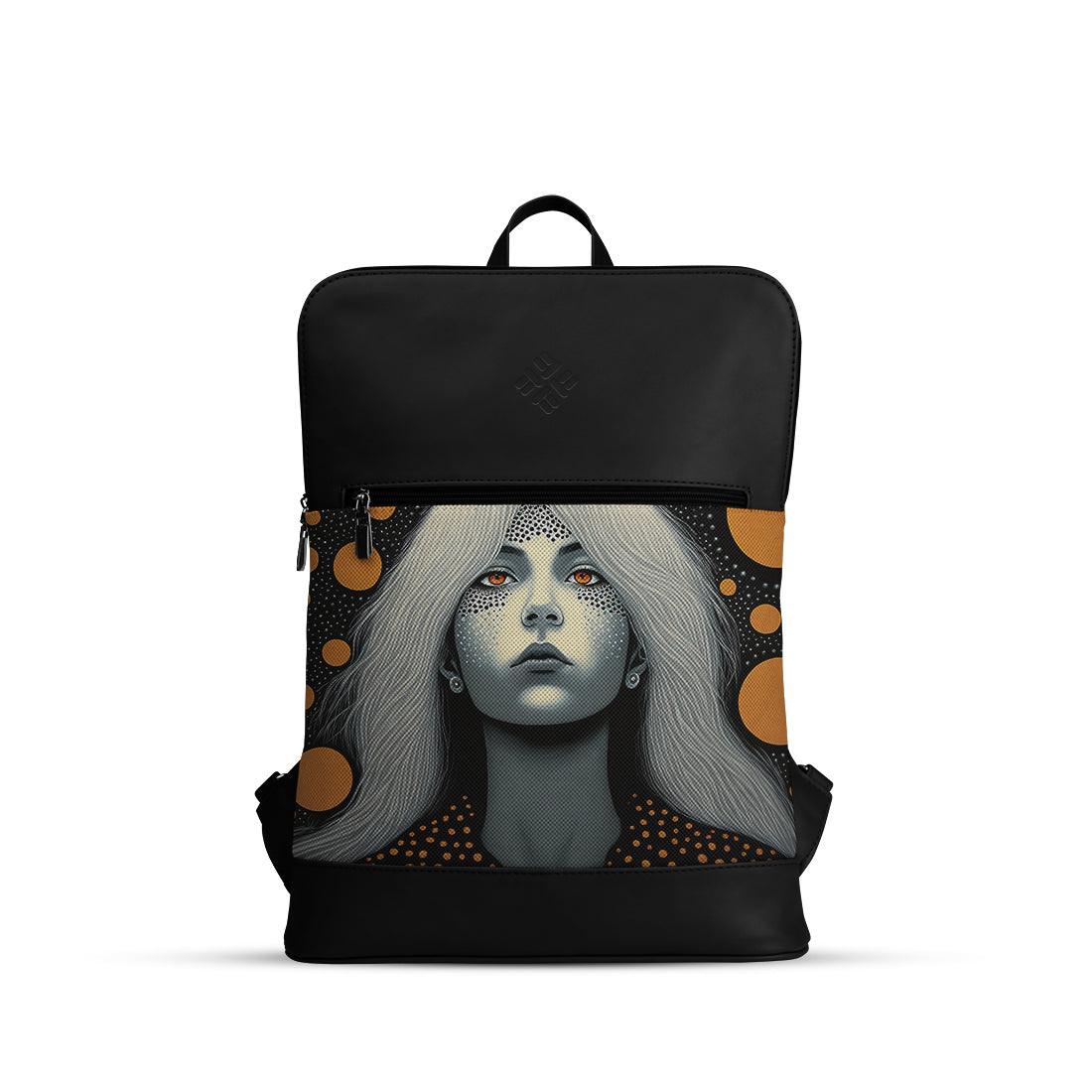 Black Orbit Laptop Backpack Queen of the moon - CANVAEGYPT