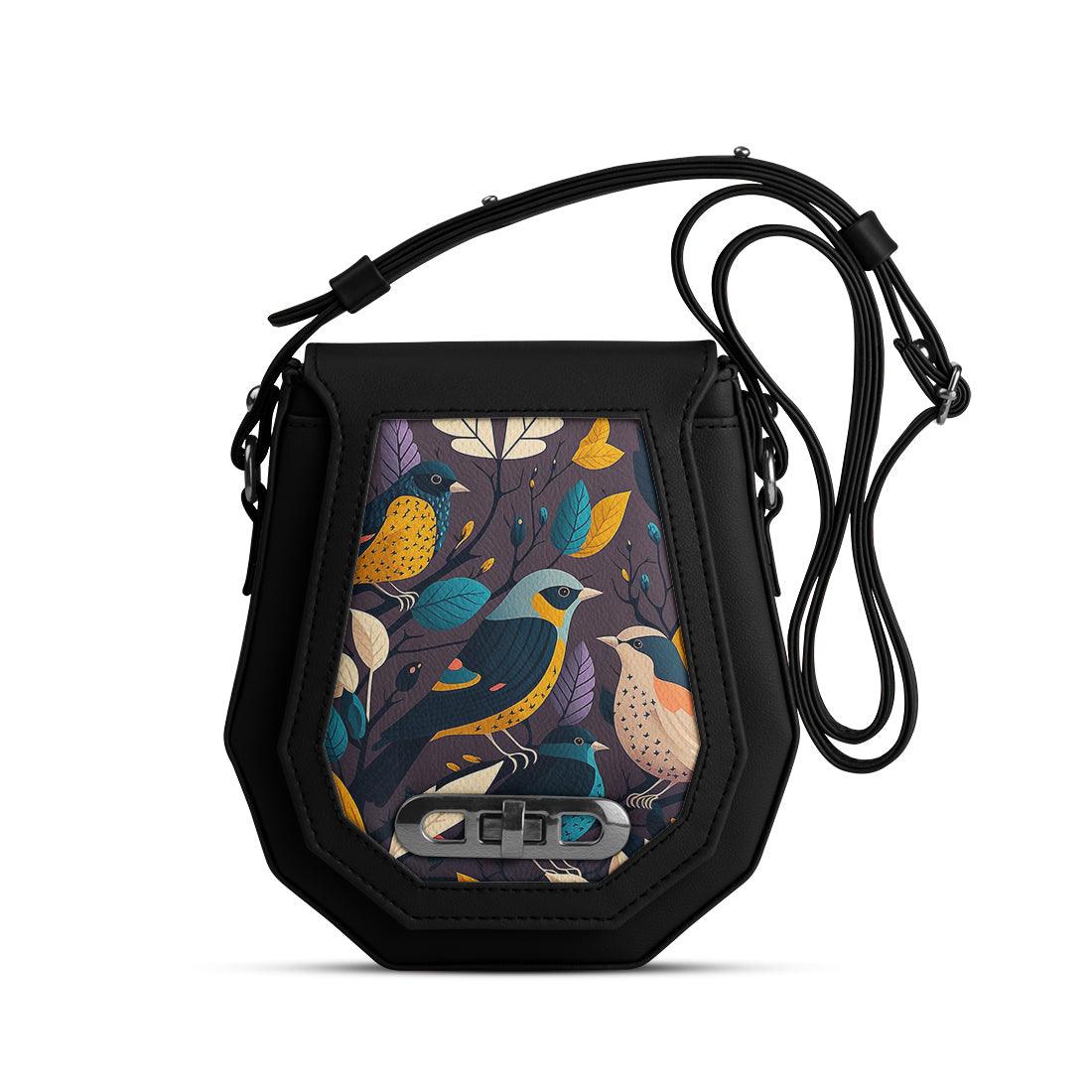 Black Polygon Crossbags Night Birds - CANVAEGYPT