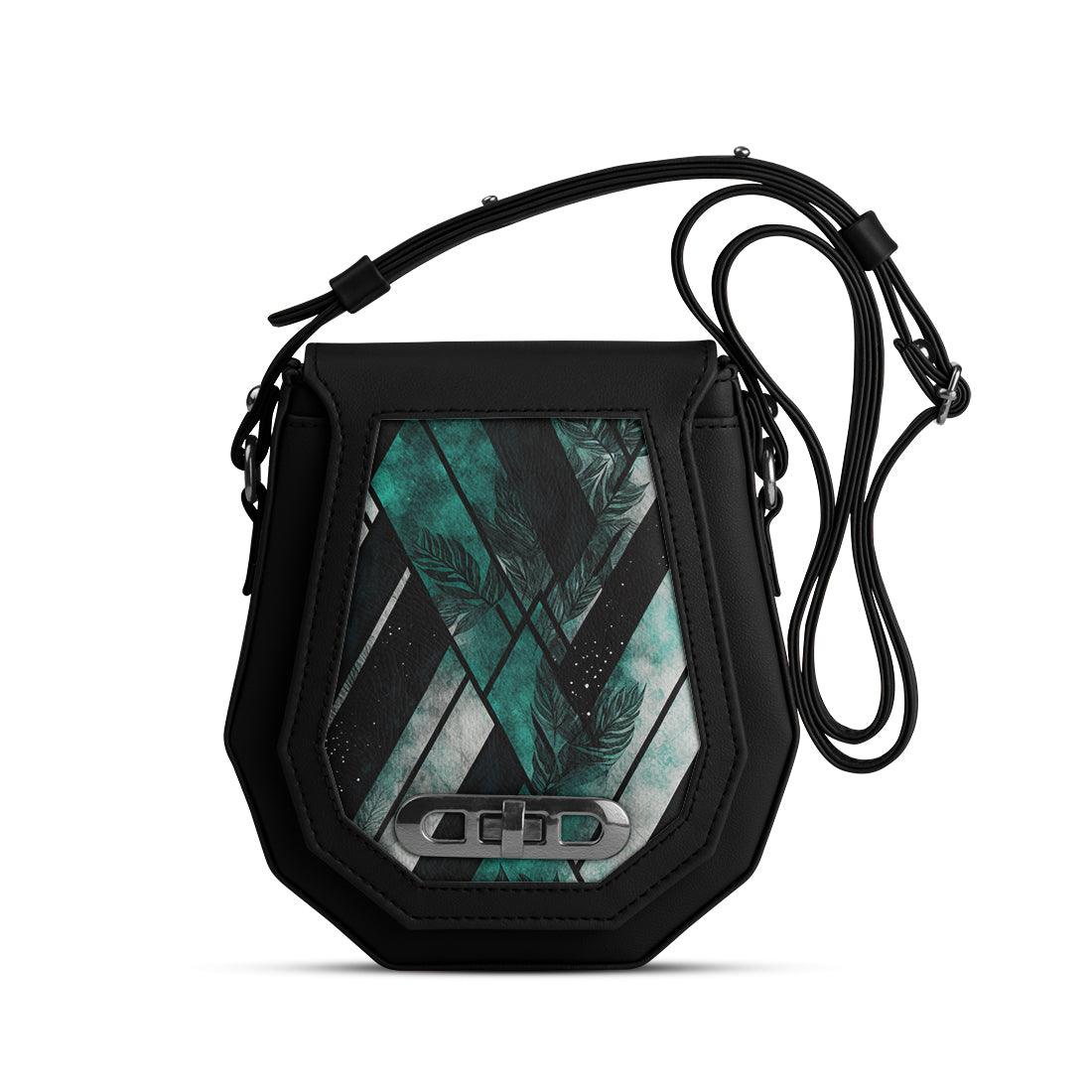 Black Polygon Crossbags Dark Leafs - CANVAEGYPT