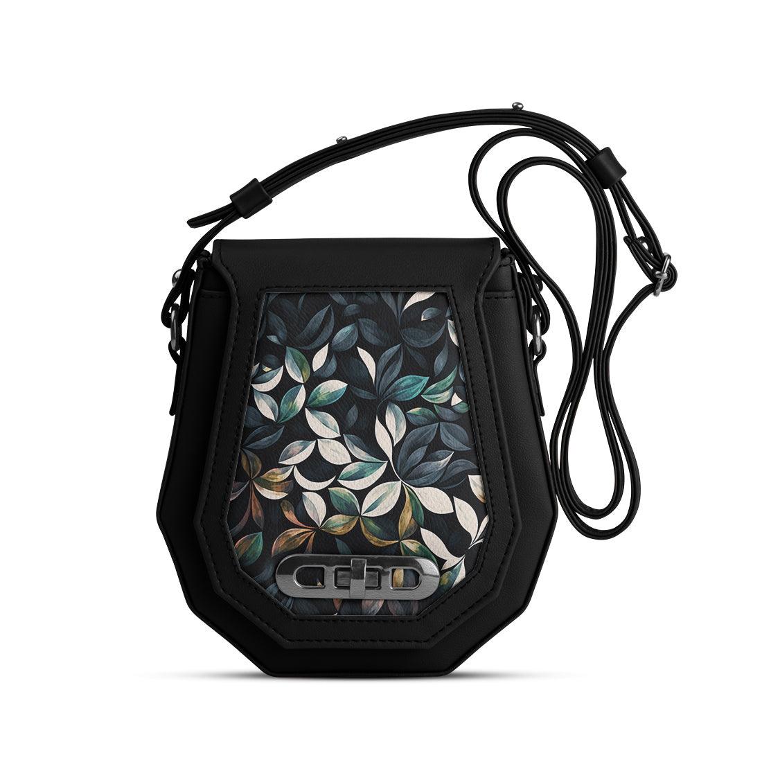 Black Polygon Crossbags Leaves - CANVAEGYPT