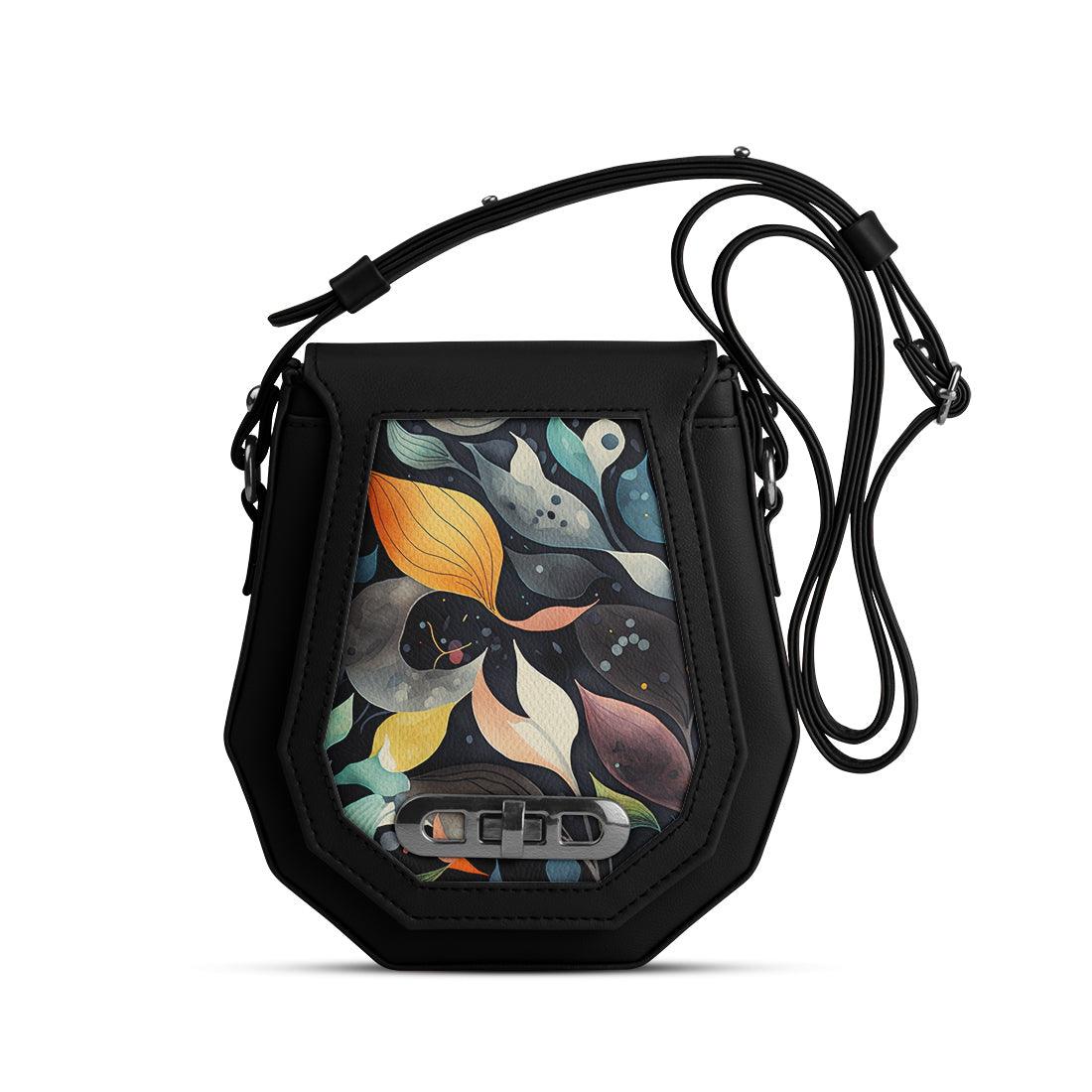 Black Polygon Crossbags Sea Leaves - CANVAEGYPT