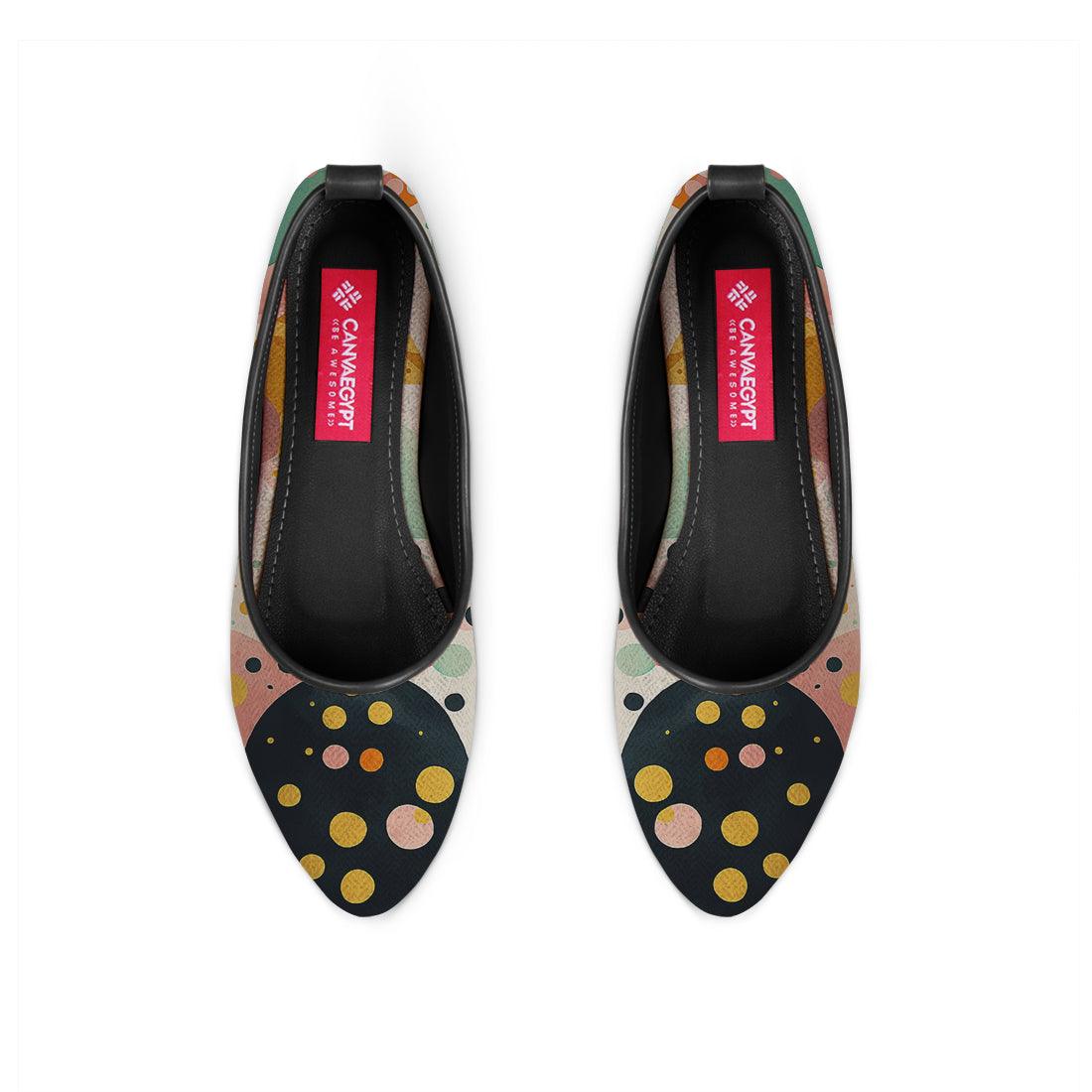 Black Round Toe Shoe Dots - CANVAEGYPT