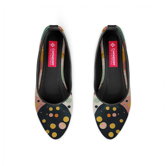 Black Round Toe Shoe Dots - CANVAEGYPT