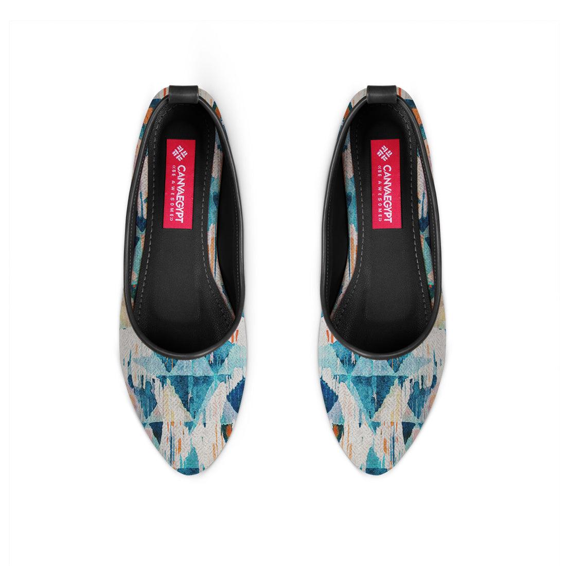 Black Round Toe Shoe Happy blue - CANVAEGYPT