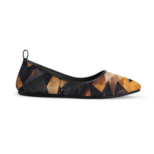 Black Round Toe Shoe Lava