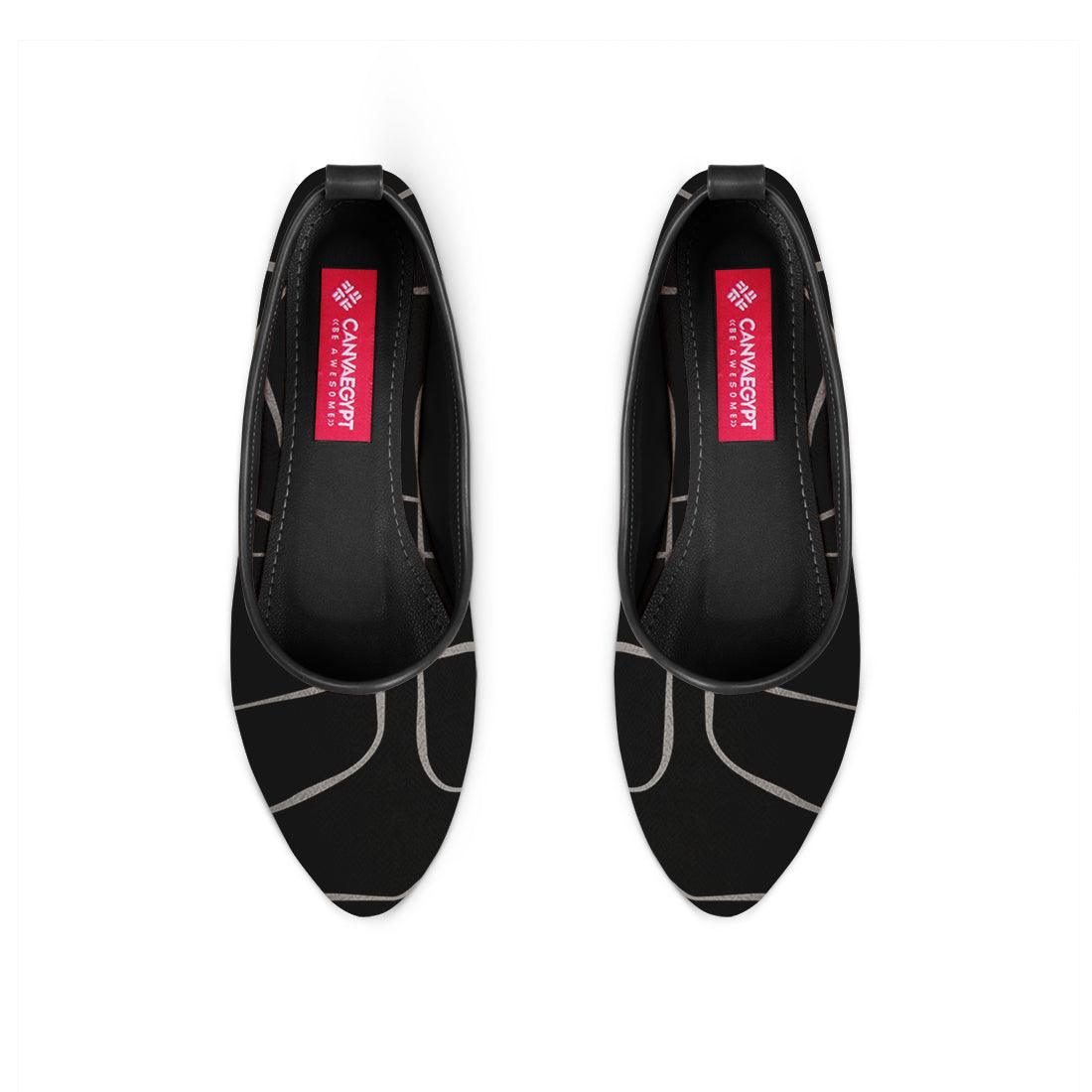 Black Round Toe Shoe Line in black - CANVAEGYPT