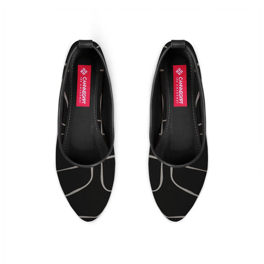 Black Round Toe Shoe Line in black - CANVAEGYPT