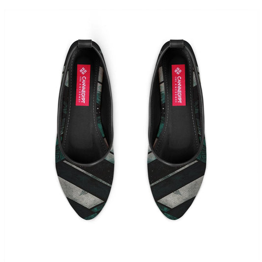 Black Round Toe Shoe Lines - CANVAEGYPT