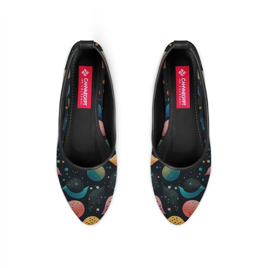 Black Round Toe Shoe Mixed - CANVAEGYPT