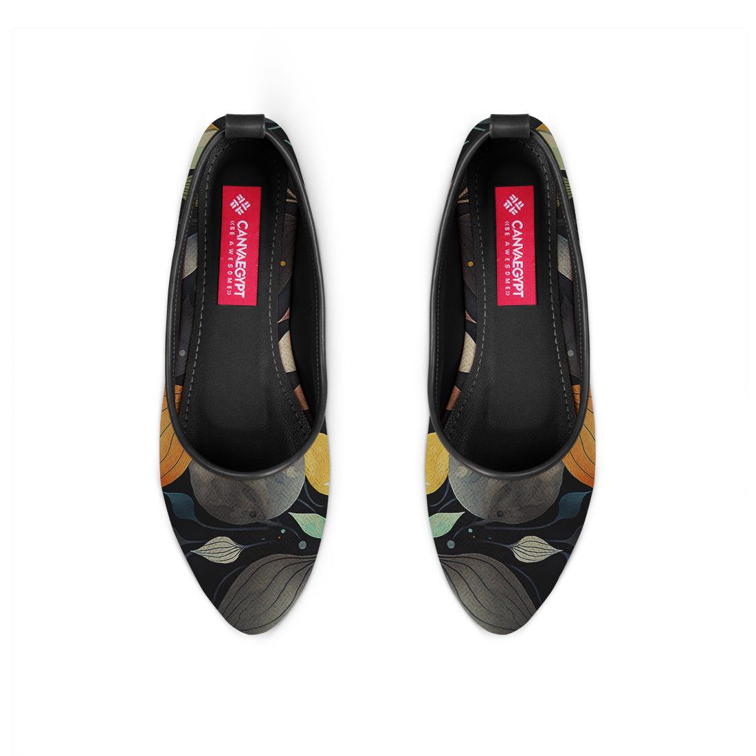 Black Round Toe Shoe Mussels - CANVAEGYPT