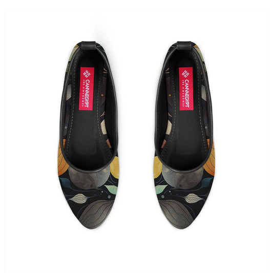 Black Round Toe Shoe Mussels - CANVAEGYPT