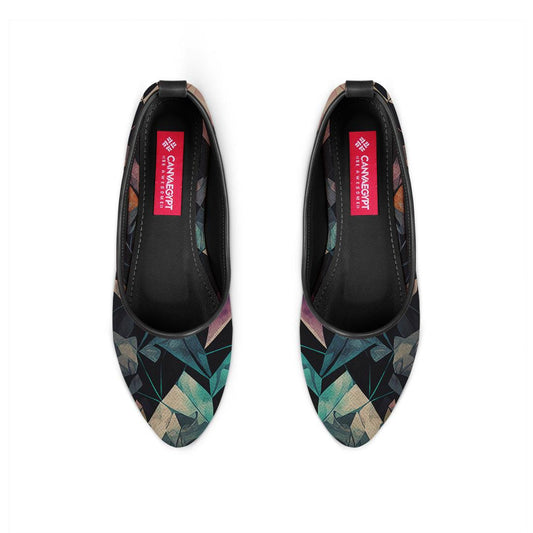 Black Round Toe Shoe Reflect - CANVAEGYPT