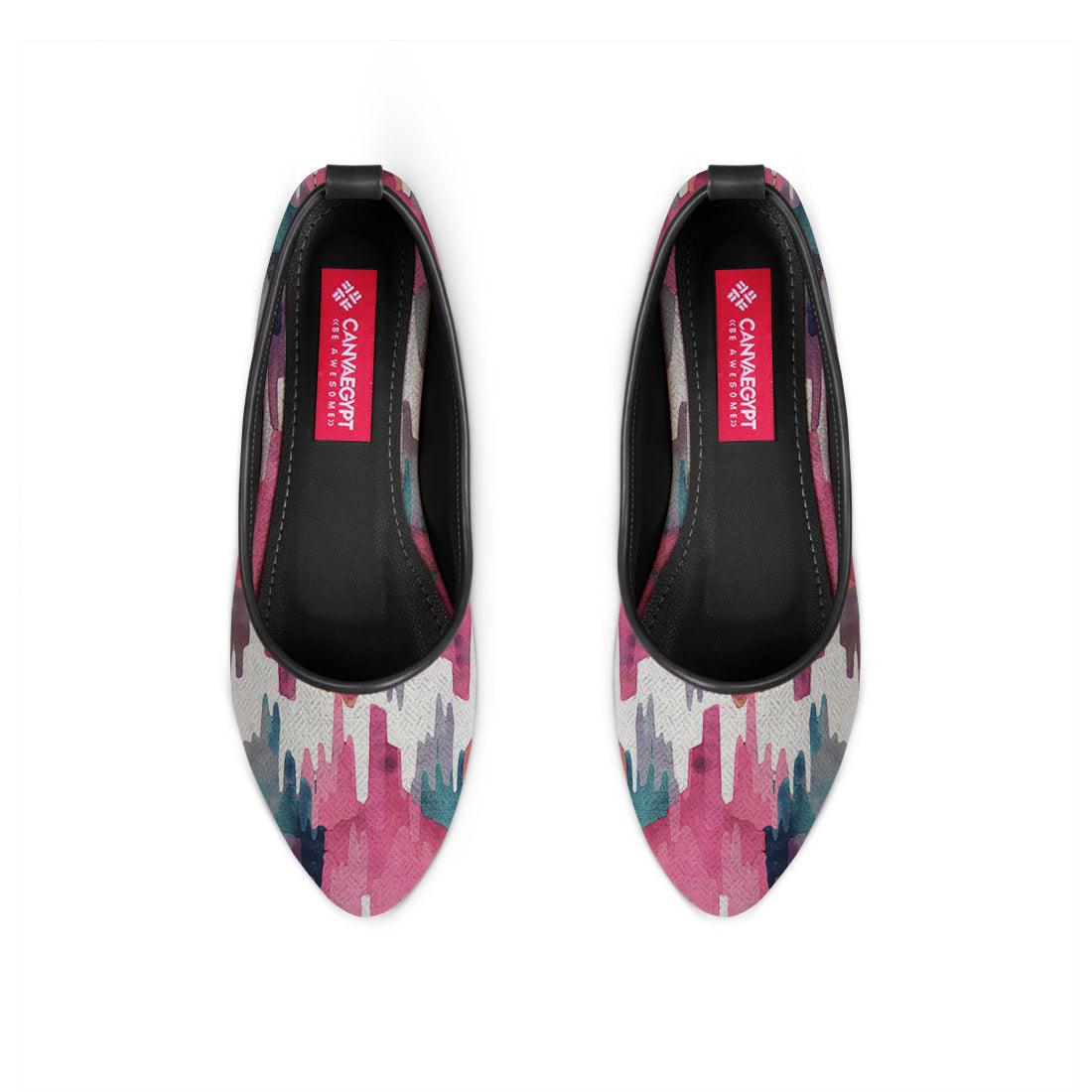 Black Round Toe Shoe Rose quarts - CANVAEGYPT