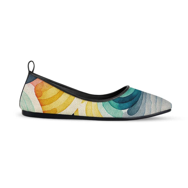 Black Round Toe Shoe Scribbles