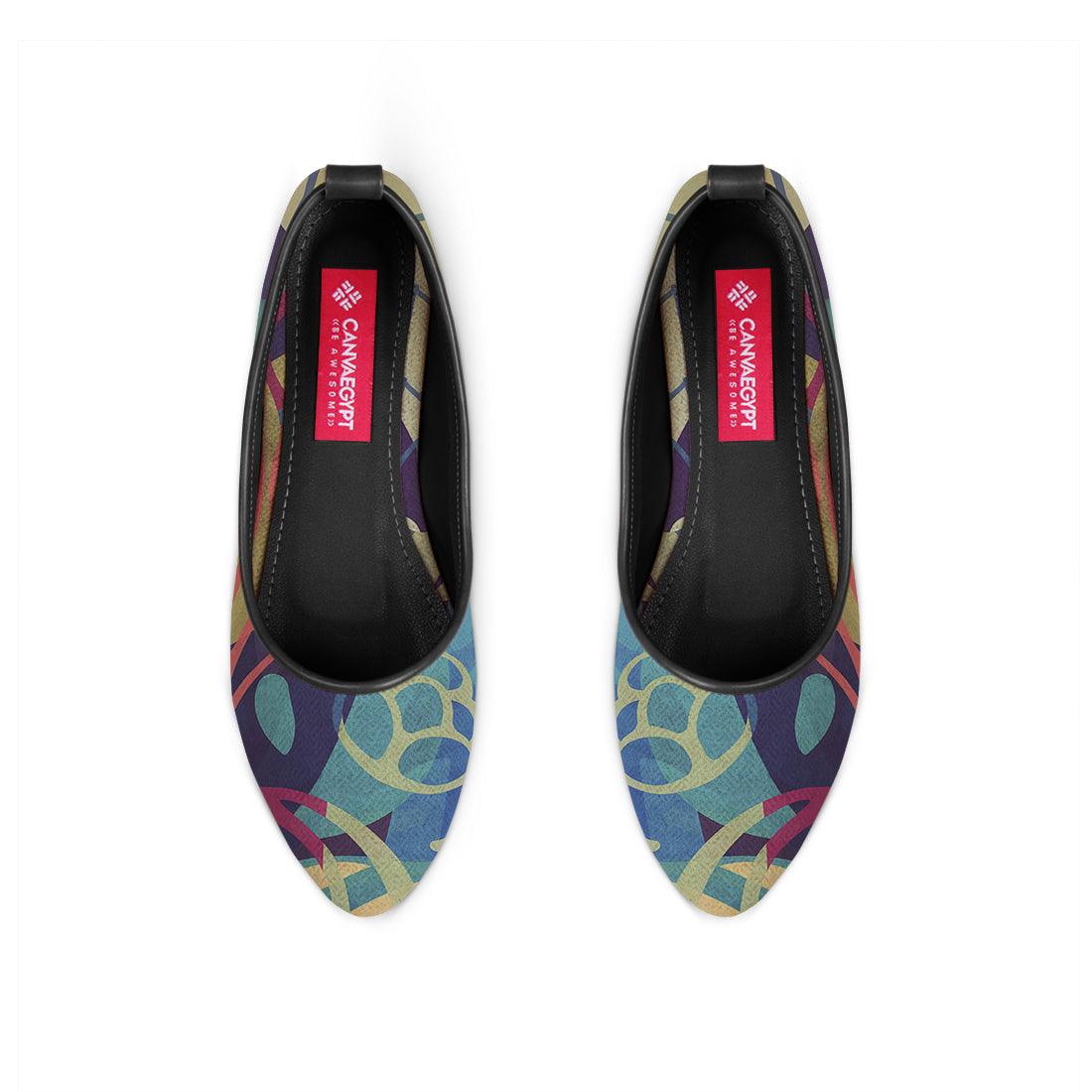 Black Round Toe Shoe Sea Herbs - CANVAEGYPT