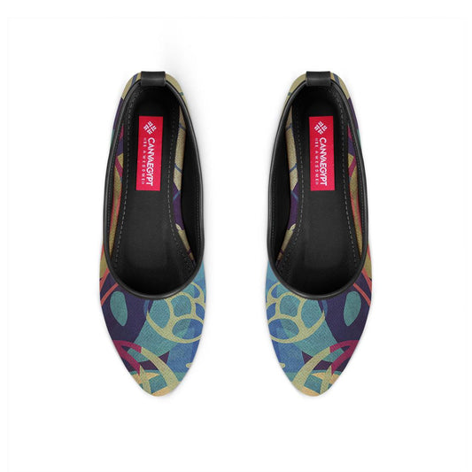 Black Round Toe Shoe Sea Herbs - CANVAEGYPT