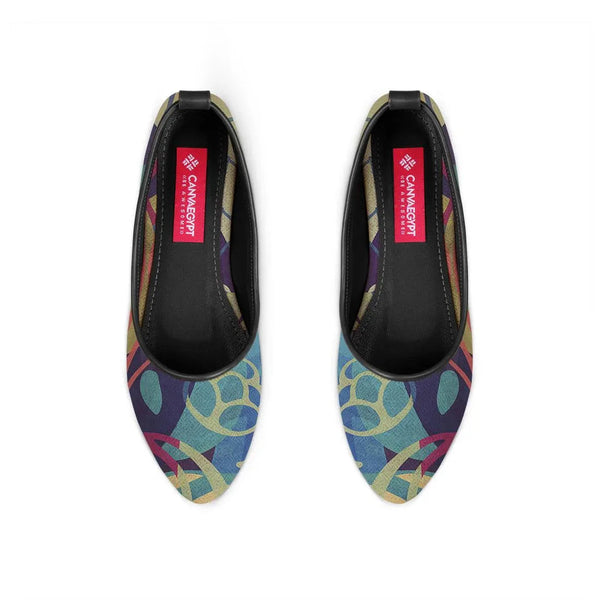 Black Round Toe Shoe Sea Herbs - CANVAEGYPT