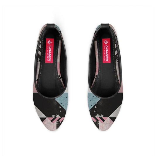 Black Round Toe Shoe Sectioned - CANVAEGYPT