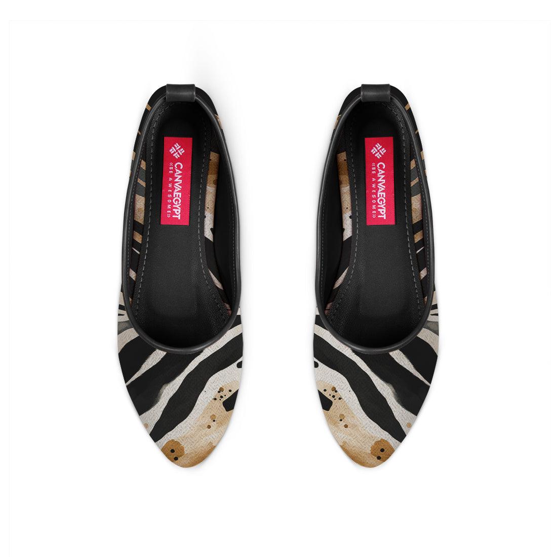 Black Round Toe Shoe Short Leaf - CANVAEGYPT