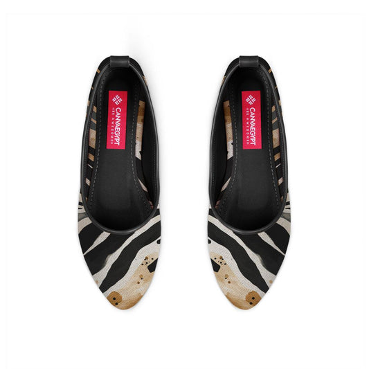 Black Round Toe Shoe Short Leaf - CANVAEGYPT