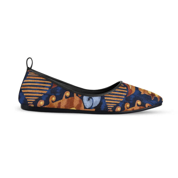 Black Round Toe Shoe Gold garden