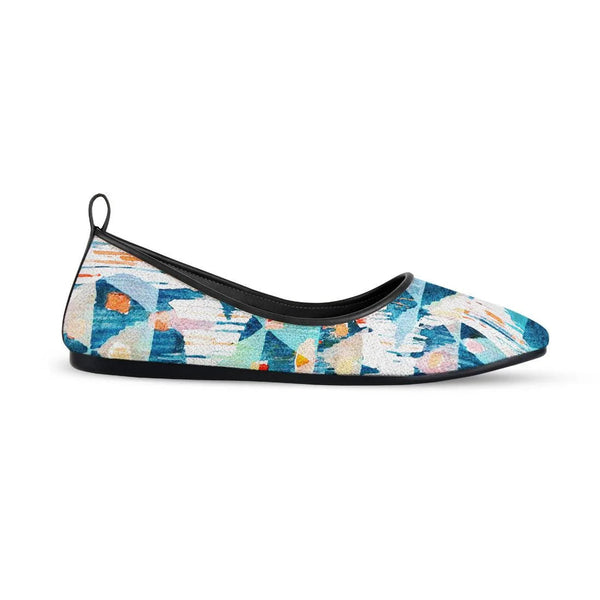 Black Round Toe Shoe Happy blue