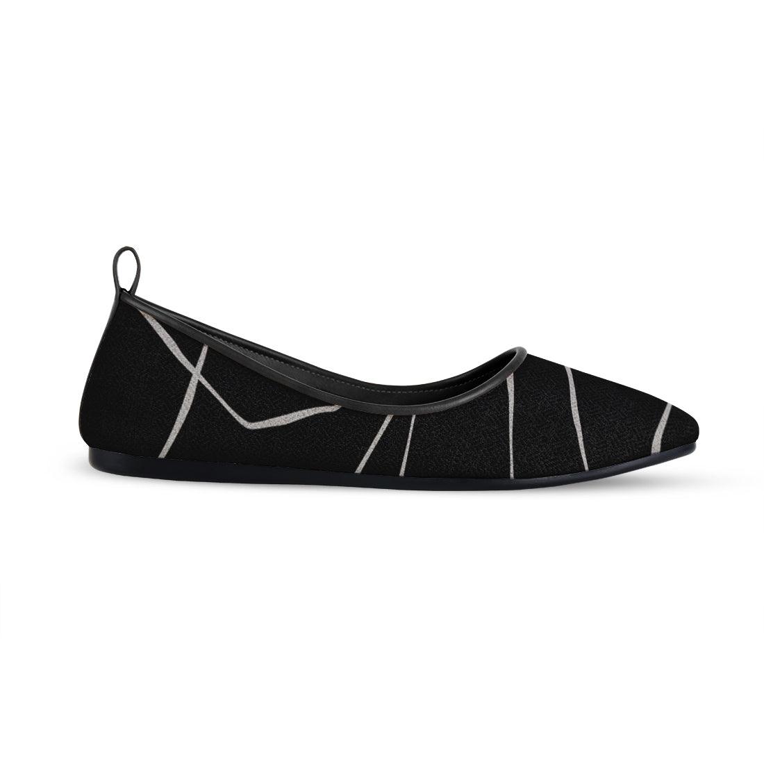 Black Round Toe Shoe Line in black - CANVAEGYPT