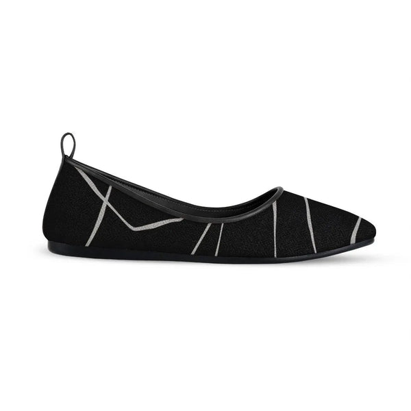 Black Round Toe Shoe Line in black