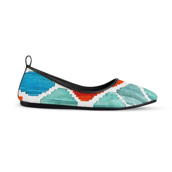 Black Round Toe Shoe Rhombus