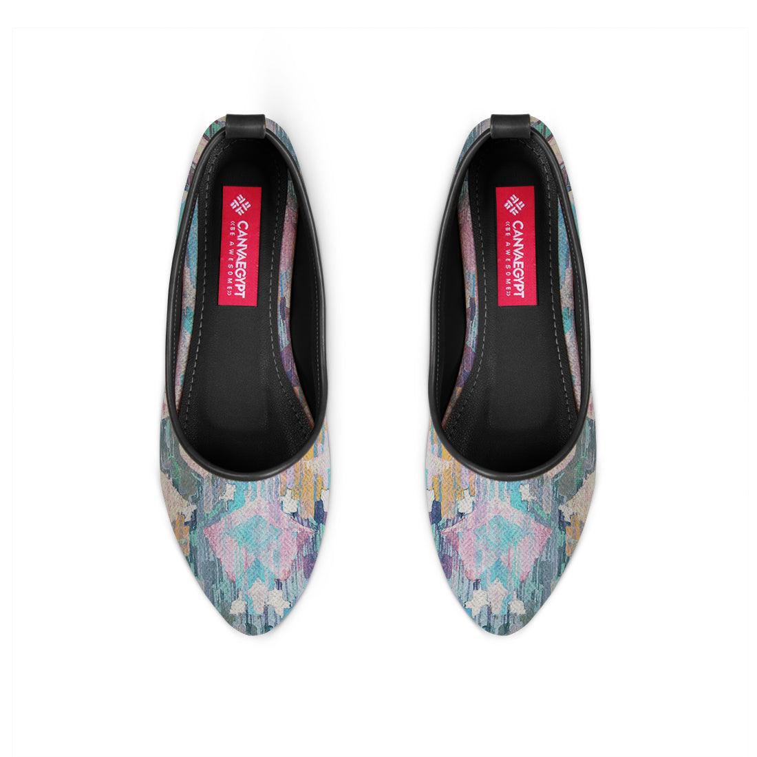 Black Round Toe Shoe Vibrant purple - CANVAEGYPT