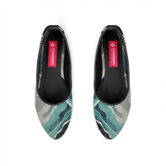 Black Round Toe Shoe Waves - CANVAEGYPT