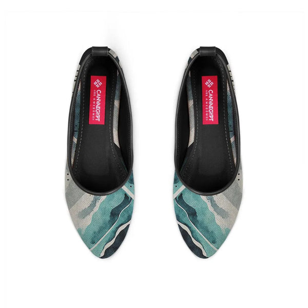 Black Round Toe Shoe Waves - CANVAEGYPT