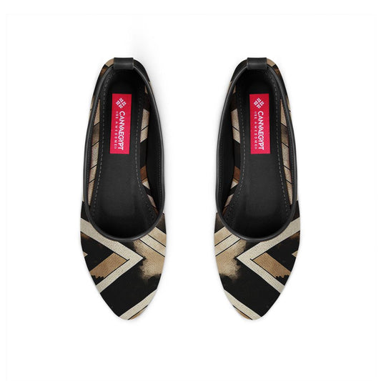 Black Round Toe Shoe ZigZag - CANVAEGYPT