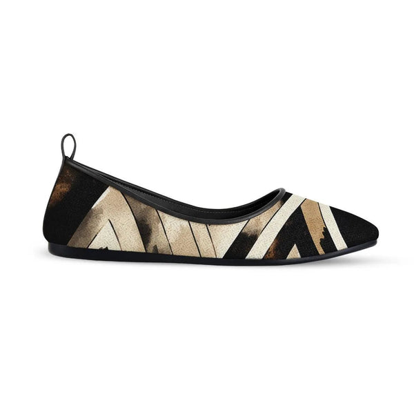 Black Round Toe Shoe ZigZag