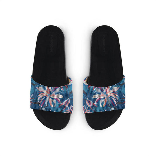 Black Slide Slipper Blue Night - CANVAEGYPT