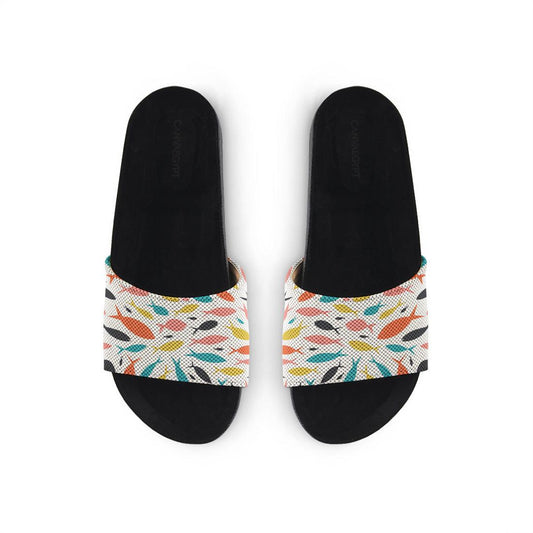 Black Slide Slipper Colorful ocean - CANVAEGYPT