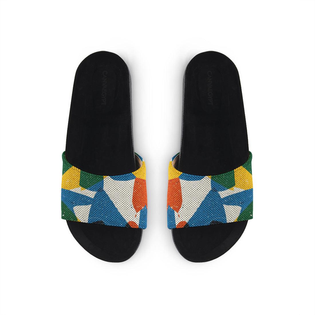 Black Slide Slipper Colors Abstract - CANVAEGYPT