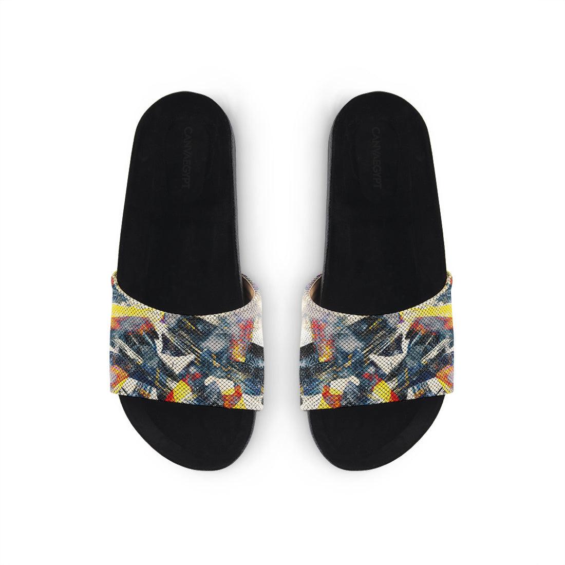 Black Slide Slipper Colors Art - CANVAEGYPT