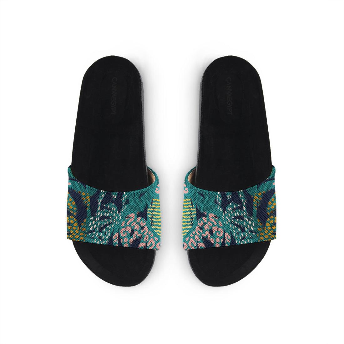 Black Slide Slipper Palm Art - CANVAEGYPT