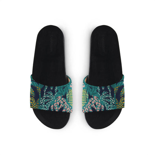 Black Slide Slipper Palm Art - CANVAEGYPT