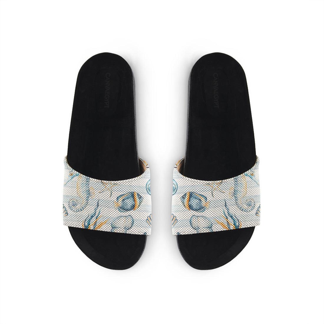 Black Slide Slipper Sea Life - CANVAEGYPT