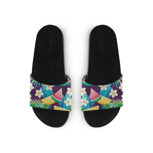 Black Slide Slipper Summer time - CANVAEGYPT