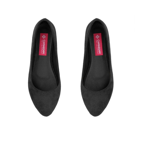 Black Solid Round Toe - CANVAEGYPT