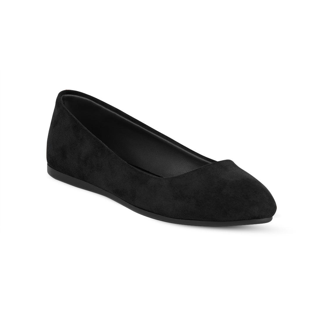 Black Solid Round Toe - CANVAEGYPT