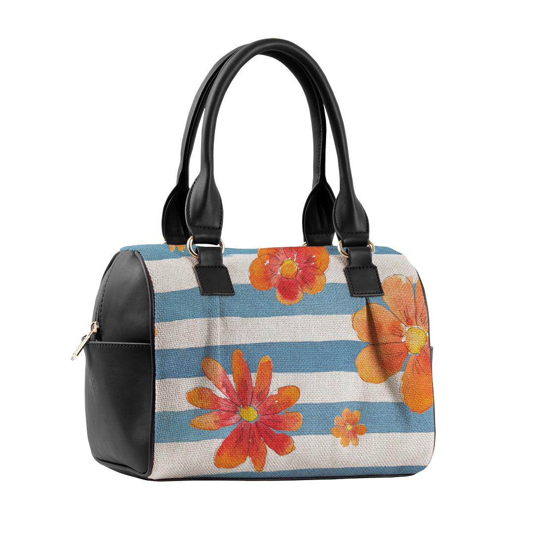 Black Speedy Bag Blue Floral - CANVAEGYPT