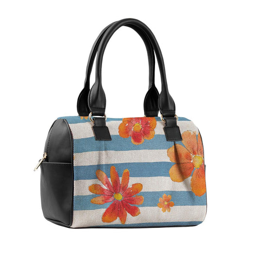 Black Speedy Bag Blue Floral - CANVAEGYPT