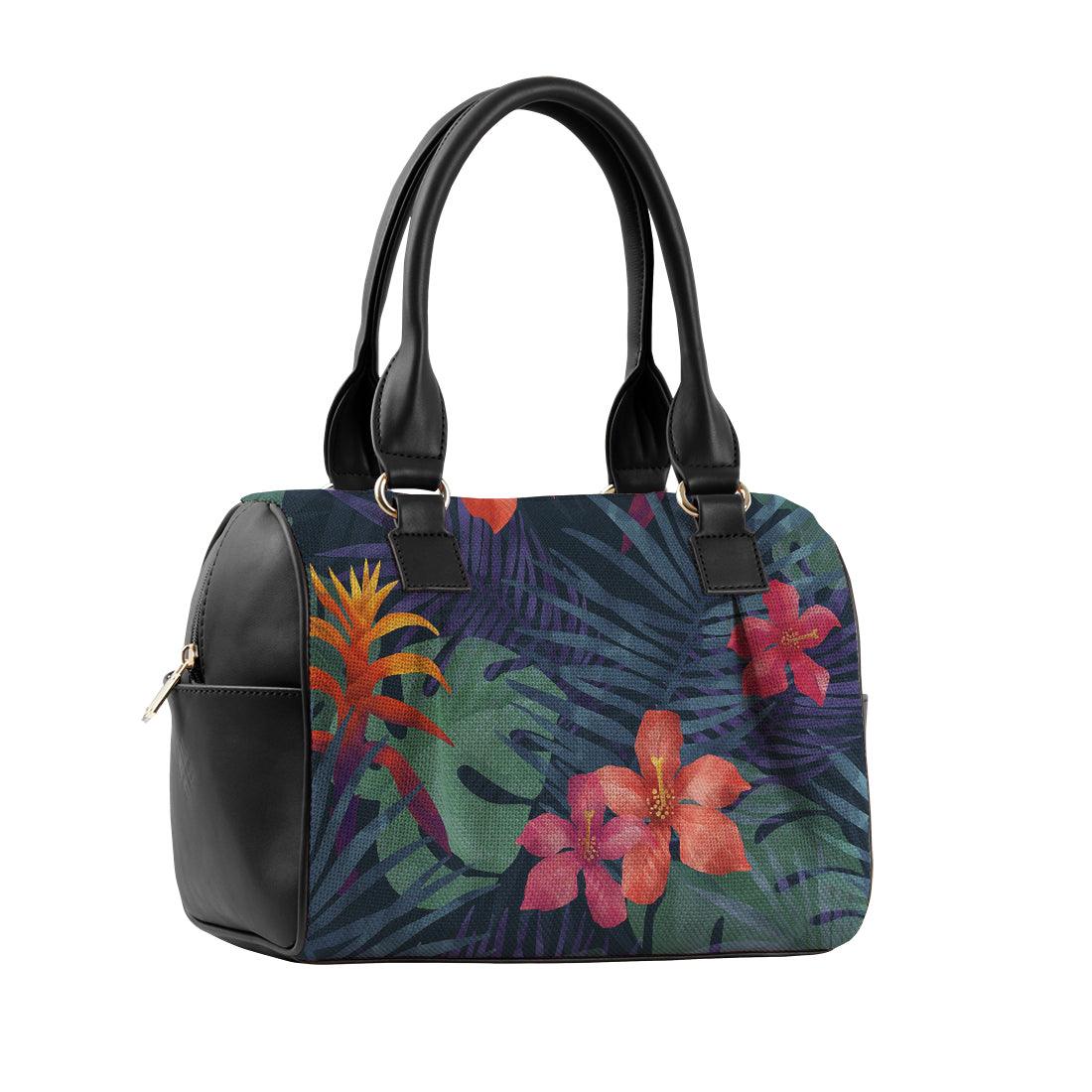 Black Speedy Bag Dark Floral - CANVAEGYPT