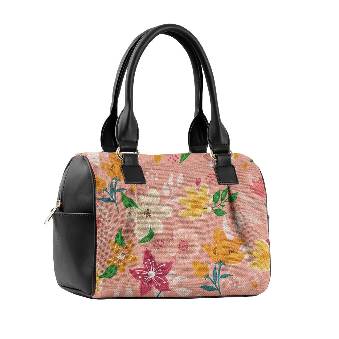 Black Speedy Bag Pink Floral - CANVAEGYPT