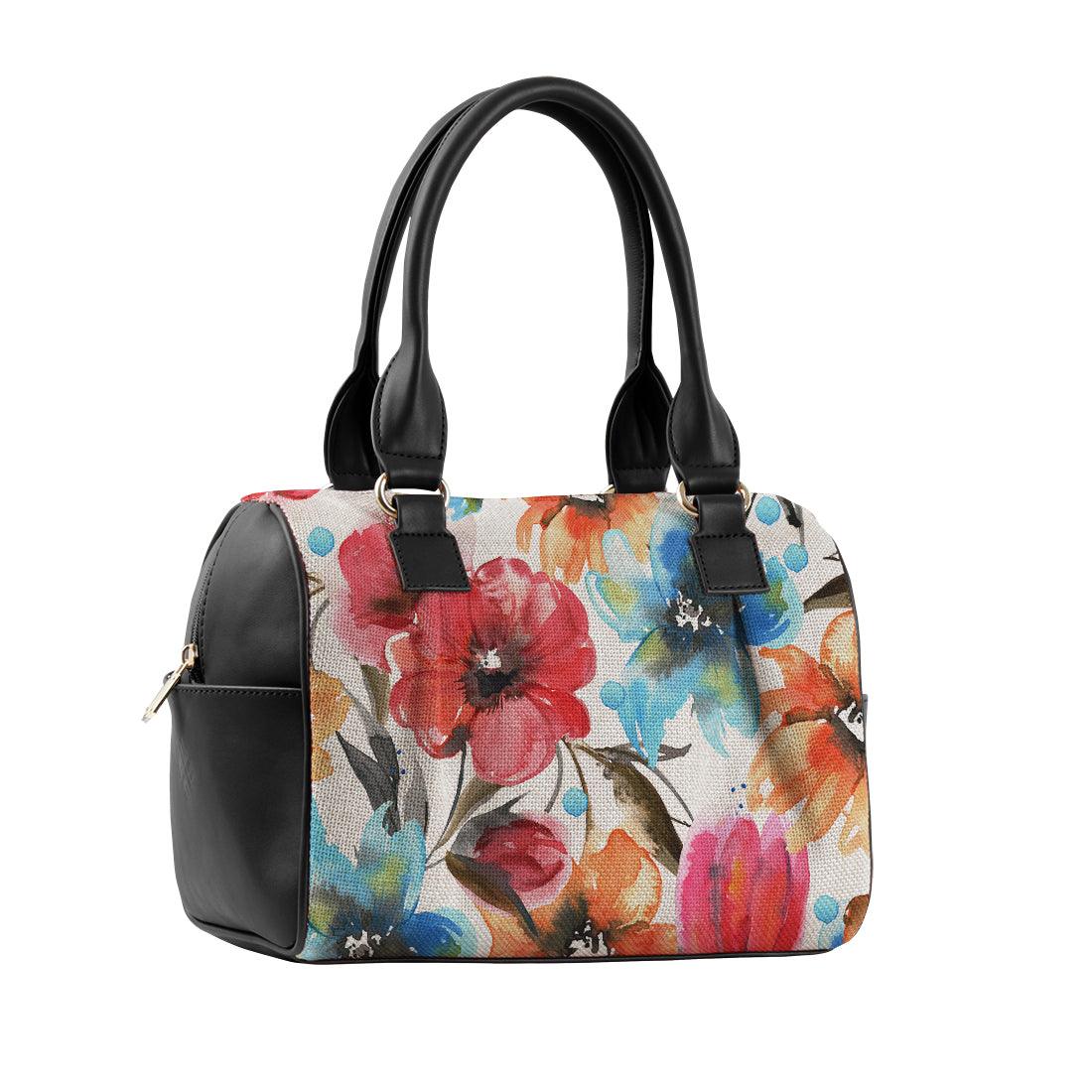 Black Speedy Bag White Floral - CANVAEGYPT